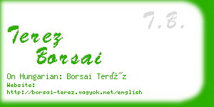 terez borsai business card